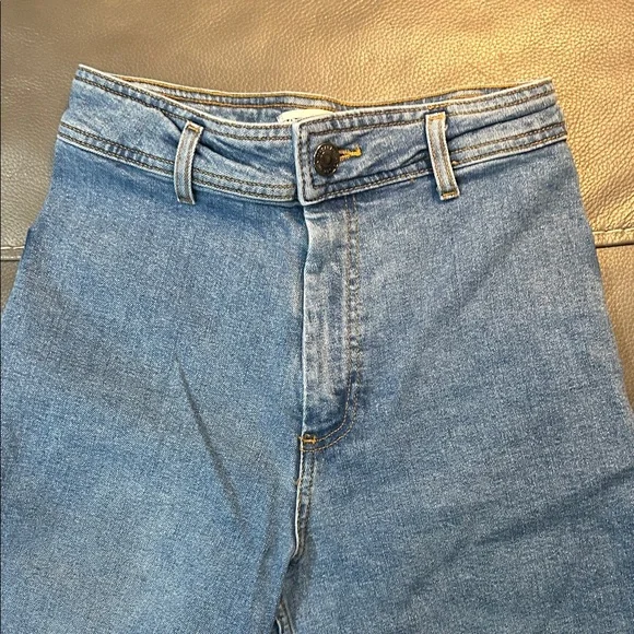 Zara Wide-Leg High Waist Blue Jeans, size 4, NWOT - Picture 2 of 5